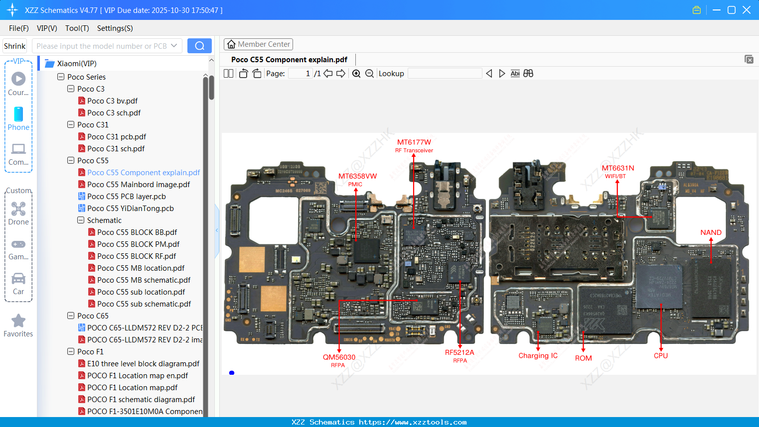 Xiaomi Poco C55 Component Explain